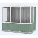 Absco Gable Roof Aviary Flat Roof 2.26m x 1.48m x 2.00m 23151GKFD